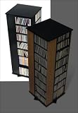 Black Finish Four Sided Spinner Media Tower By Prepac Furniture