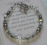 Message of Love Jewelry Life's Journey with a Dream Charm, Available in Various Sizes