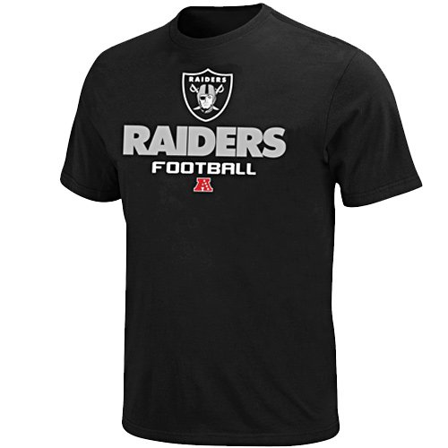 NFL Men's Oakland Raiders Critical Victory V Short Sleeve Basic Tee (Black, X-Large)