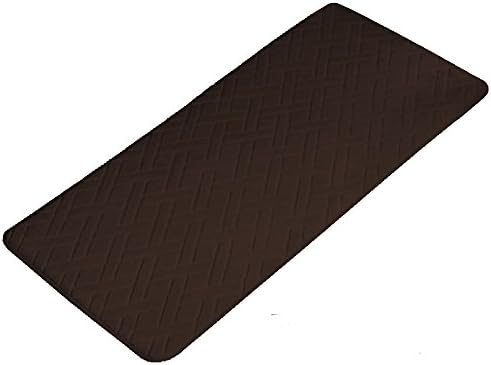 Generic Non-slip Water-absorbing Memory Foam Bedroom Bathroom Toilet Mat Rug Carpet -Diamond Pattern (20"x59", Coffee)