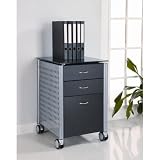 Innovex SKG02G29 Glass Top Filing File Cabinet