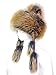 Futrzane Faux Fox Fur Winter Mongolian Hat Women Pompom Cossack for Ladies