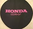 Honda Cr-v Pink Logo on Black Denim Tire Cover