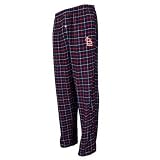 St Louis Cardinals Navy Blue Plaid Gridiron Flannel Pants