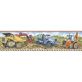 Blue Mountain Wallcoverings SR129404 Just for Kids Construction Self-Stick Wall Border
