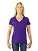 Fruit Of The Loom Heavy Cotton Hd Ladies' V-Neck Tee (Purple) (L)
