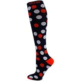 NCAA Auburn Tigers Ladies Navy Blue Polka Dot Knee Socks