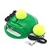 Linkin Sport Tennis Trainer Rebound Baseboard Self Tennis Training Tool Ball Back Training Gear with 2 String Balls (LightGreen)