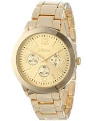 Breda Womens 2359-gold Ana Monochromatic Casual Metal Watch