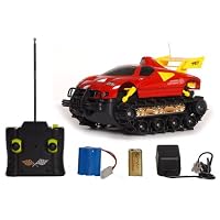 Amphibious Stunt Machine Rc Vehicle Water/land Tank (Red Color)