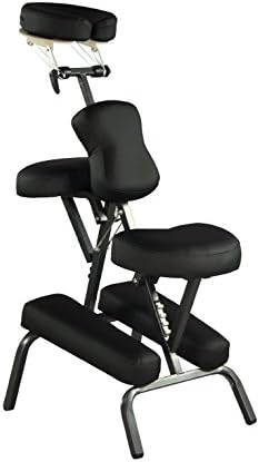 Premium BestMassage Black 4" Portable Massage Chair Tattoo Spa Free Carry Case