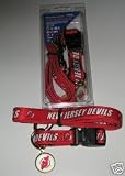 New Jersey Devils Dog Pet Set Leash Collar ID Tag XS