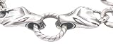 Light Comfortable Fighting Wolves Wolf Pewter Bracelet