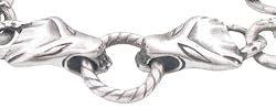 Light Comfortable Fighting Wolves Wolf Pewter Bracelet