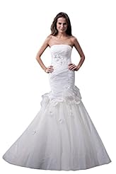 Strapless Mermaid Taffeta/Tulle Bandage Dress/Wedding Dress  with a Cathedral Train 