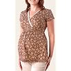 Motherhood Maternity: Short Sleeve Crochet Detail Maternity Shirt