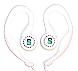 Koss SportClip Earphones with Wind Up Storage Case - Michigan State Logo