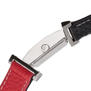 Tommy Hilfiger Women's 1780565 Crystal Reversible Red And Navy Leather Strap Watch
