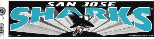 SAN JOSE SHARKS NHL decal bumper sticker