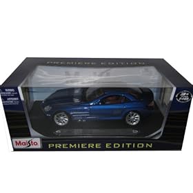 Mercedes Mclaren SLR Blue 1:18 Diecast Model Car