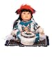 KITCHI 12" Porcelain Indian w/Drum Doll By Golden Keepsakes