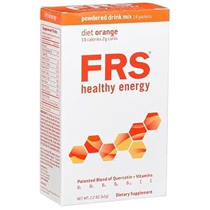 FRS Healthy Energy Powdered Drink Mix, Diet Orange, 14-Count Packets by FRS