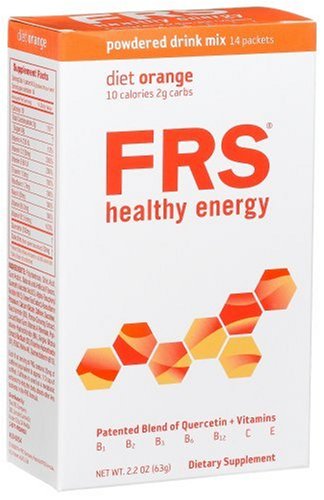 FRS Healthy Energy Powdered Drink Mix, Diet Orange, 14-Count Pack