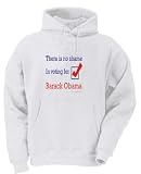 There is no shame in voting for Barack Obama Adult Hooded Sweatshirt (Hoodie / Hoody) Various Colors
