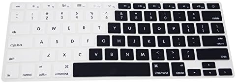 Zky - Two Colors Series Black and White Unique Ultra Thin Soft Durable Silicone Keyboard Cover Keyboard Skin for Macbook Air 13"