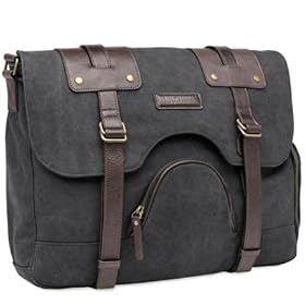 Johnston & Murphy 1850 Messenger Bag - Black
