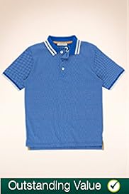 Boys Limited Pure Cotton Dotted Polo Shirt