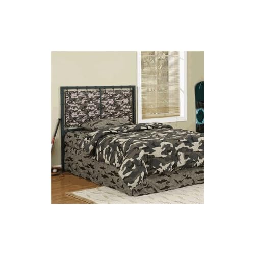 Full Size Headboard with Army Camouflage Design and Dark