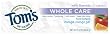 Tom's of Maine Whole Care Natural Fluoride Toothpaste, Anticavity & Tartar Control Plus Whitening Gel, Orange- Mango, 5.5 oz (155.9 g) (Pack of 6)