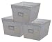 Waverly Baby Patch Quilt Fabric Lined Wire-Framed Utility Bin, Blue, Medium, 14 by 12 by 9-Inch, Set of 3