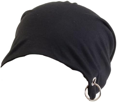 Elaineaccessories Fashion Ring Warm Slouchy Beanie Hat Headband (black)
