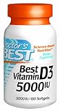 Doctor's Best Vitamin D3 5000iu, Soft Gels, 180-Count