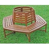 Sectional Tree Trunk Bench (Stained Acacia) (36.25"H x 78"W x 69.25"D)