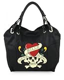 Ed Hardy Love Kills Slowly Bertha Tote - Black
