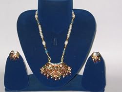 Christmass Gift Meenakari Necklace Set and Earring In Multi Beads-3pc Set(Brand New)