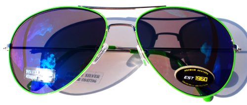 Aviator Classic Sunglasses Black Silver Bronze Gold Blue Green Yellow White...
