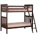 Alpine II Twin over Twin Bunk Bed with Angled Ladder / Guard Rail in Cherry