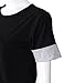 Leadingstar Womens Casual Round Collar Spliced Short Sleeve T-Shirt Blouse Tops