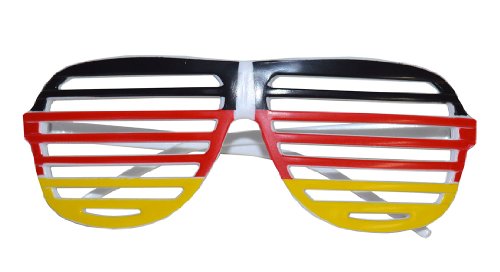 Pierro´s Artikel Zubehör Brille Deutschland Accessoires Hüte Hut Kopfbedeckung Deutschland Fanartikel für Karneval, Fasching, Motto Party / Deutschland Germany Fußball WM EM
