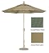9' Crank Tilt Patio Market Umbrella - Champagne: Stone Green