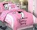 New 3 Piece Betty Boop Twin Bed Set with Fitted Sheet, a Pillowcase and a Curtain Panel