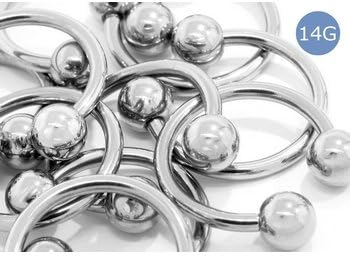 316L Surgical Steel Circular Barbells - 14 GA - 3/8" - 5mm