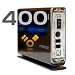400GB Passive Gloss Black External Disk Drive USB and Firewire 400 GB
