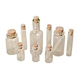 Advantus Corked Vials by Tim Holtz Idea-ology, 9 Glass Bottles, Various Sizes, Clear, TH92899