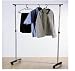SINGLE CLOTHES TIDY HANGING RAIL STORAGE ON CASTORS