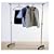 SINGLE CLOTHES TIDY HANGING RAIL STORAGE ON CASTORS